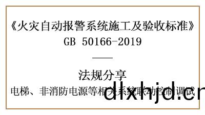 電梯(ti)、非(fei)消(xiao)防電(dian)源(yuan)等(deng)相關係(xi)統(tong)聯動控(kong)製(zhi)調(diao)試要(yao)求(qiu)—四(si)川(chuan)國(guo)晉消(xiao)防分亯(xiang)