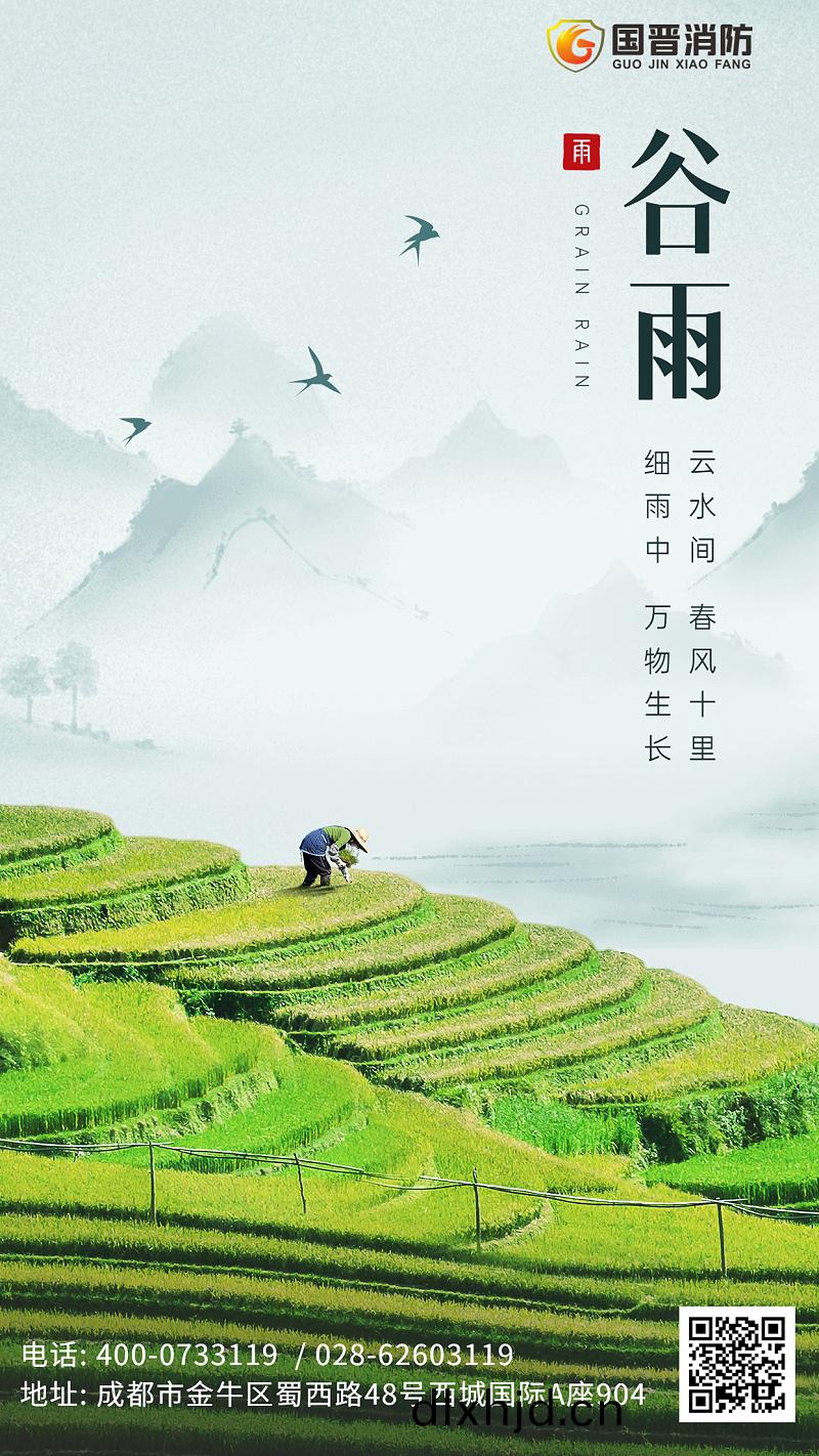 穀雨節(jie)氣祝福實景(jing)手機(ji)海報(bao)